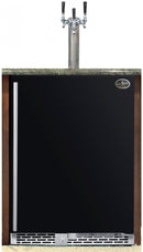 Beer Meister Premium Series Refrigerator Triple Tower Black Door Built-in and Digital Temperature Control (BM1600BTNT)
