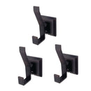 Kingston Brass Monarch 3-Piece Bathroom Robe Hook/Towel Hook, Oil Rubbed Bronze (BAHK6127ORB)
