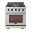 Kucht 30-Inch Propane Gas Range in Stainless Steel with Blue Knob (KFX300/LP-B)