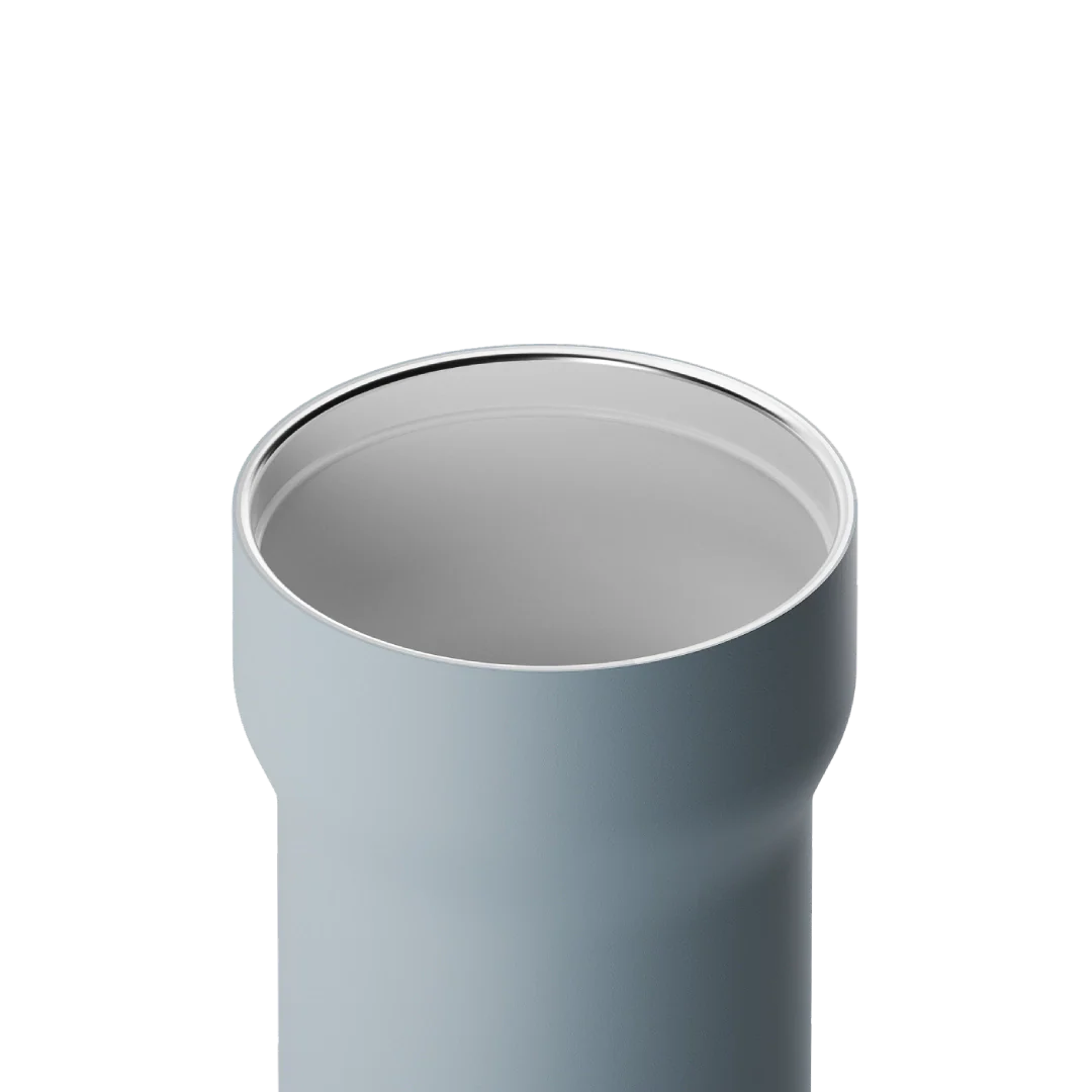 Glacier blue xBloom passenger tumbler with open top and empty interior