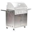 Broilmaster 32-Inch 4-Burners Premium Natural Gas Grill and Grill Cart in Stainless Steel