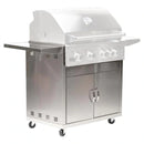 Broilmaster B-Series 32-Inch 4-Burner Marine Grade Premium Natural Gas Grill and Grill Cart in Stainless Steel