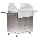 Broilmaster B-Series 32-Inch 4-Burner Premium Natural Gas Grill and Grill Cart in Stainless Steel