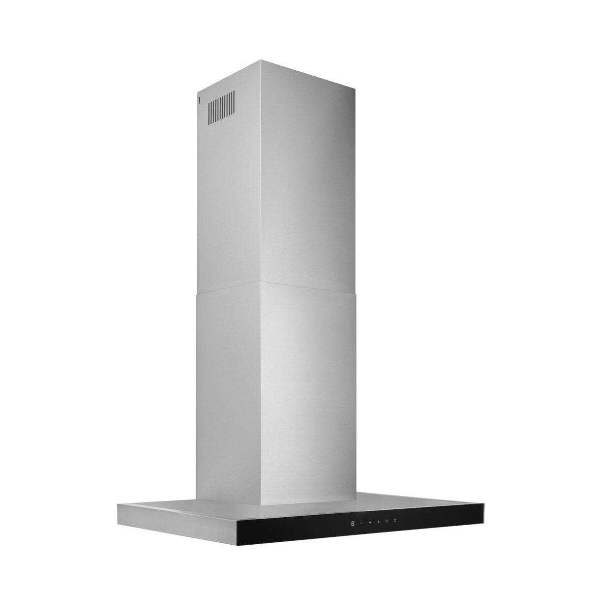 Broan-NuTone 30-Inch 450 CFM Convertible T-Style Wall Mount Chimney Range Hood in Stainless Steel with Black Glass (BWT1304SSB)