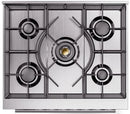 ILVE Professional Plus II 30-Inch Freestanding Natural Gas Dual Fuel Range with 5 Sealed Burner in Stainless Steel (UP30WMPSS)