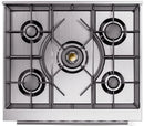 ILVE Professional Plus II 30-Inch Freestanding Natural Gas Dual Fuel Range with 5 Sealed Burner in White (UP30WMPWH)