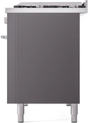 ILVE 48-Inch Professional Plus II Freestanding Propane Gas Dual Fuel Range with 8 Sealed Burner in Matte Graphite (UP48FWMPMGLP)