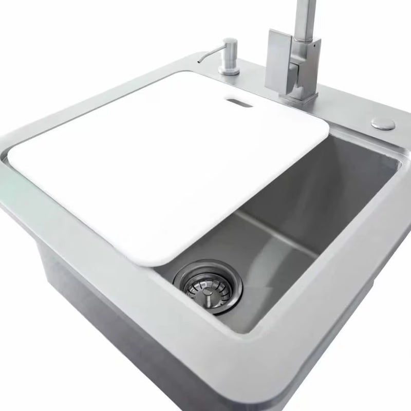 Coyote 21-Inch Sink With Faucet, Drain, Soap Dispenser (C1SINKF21)