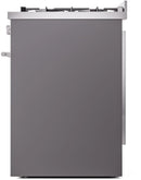 ILVE Professional Plus II 30-Inch Freestanding Natural Gas Dual Fuel Range with 5 Sealed Burners in Matte Graphite (UP30WMPMG)