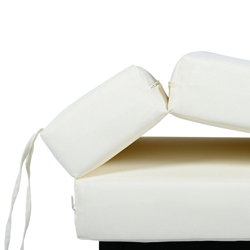 Parrot Uncle Outdoor Patio Rattan Daybed with 5-Position Adjustable Backrest, Removable Cushions & Pillows for Garden, Backyard, Poolside