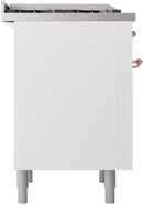 ILVE Nostalgie II 36-Inch Dual Fuel Freestanding Range in White with Copper Trim (UP36FNMPWHPLP)
