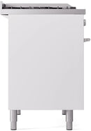 ILVE Professional Plus II 40-Inch Freestanding Propane Gas Dual Fuel Range with 6 Sealed Burner in White (UPD40FWMPWHLP)