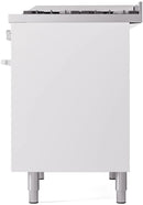 ILVE Professional Plus II 40-Inch Freestanding Propane Gas Dual Fuel Range with 6 Sealed Burner in White (UPD40FWMPWHLP)
