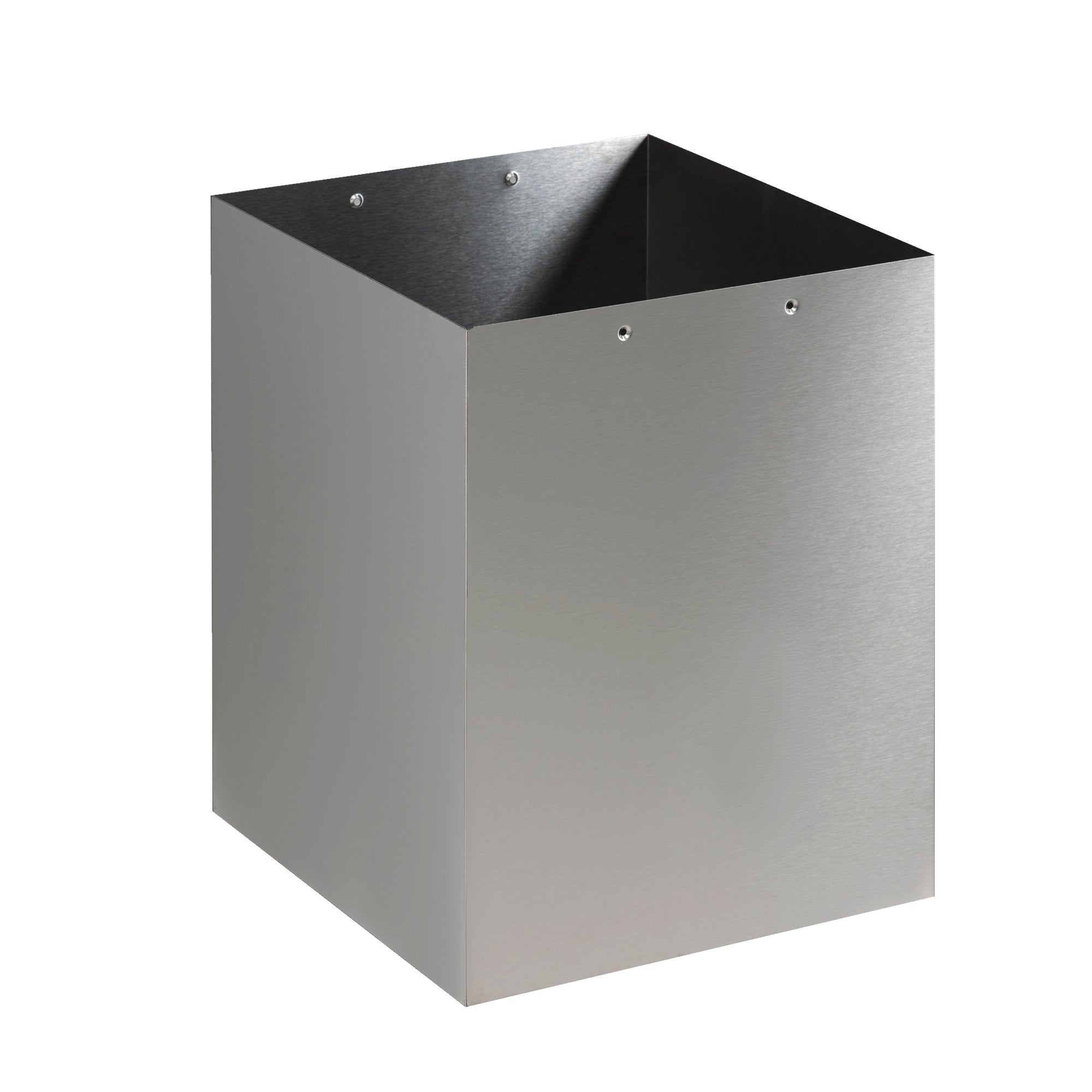 Stainless steel ceiling decorative cover, brushed metal finish with hollow interior