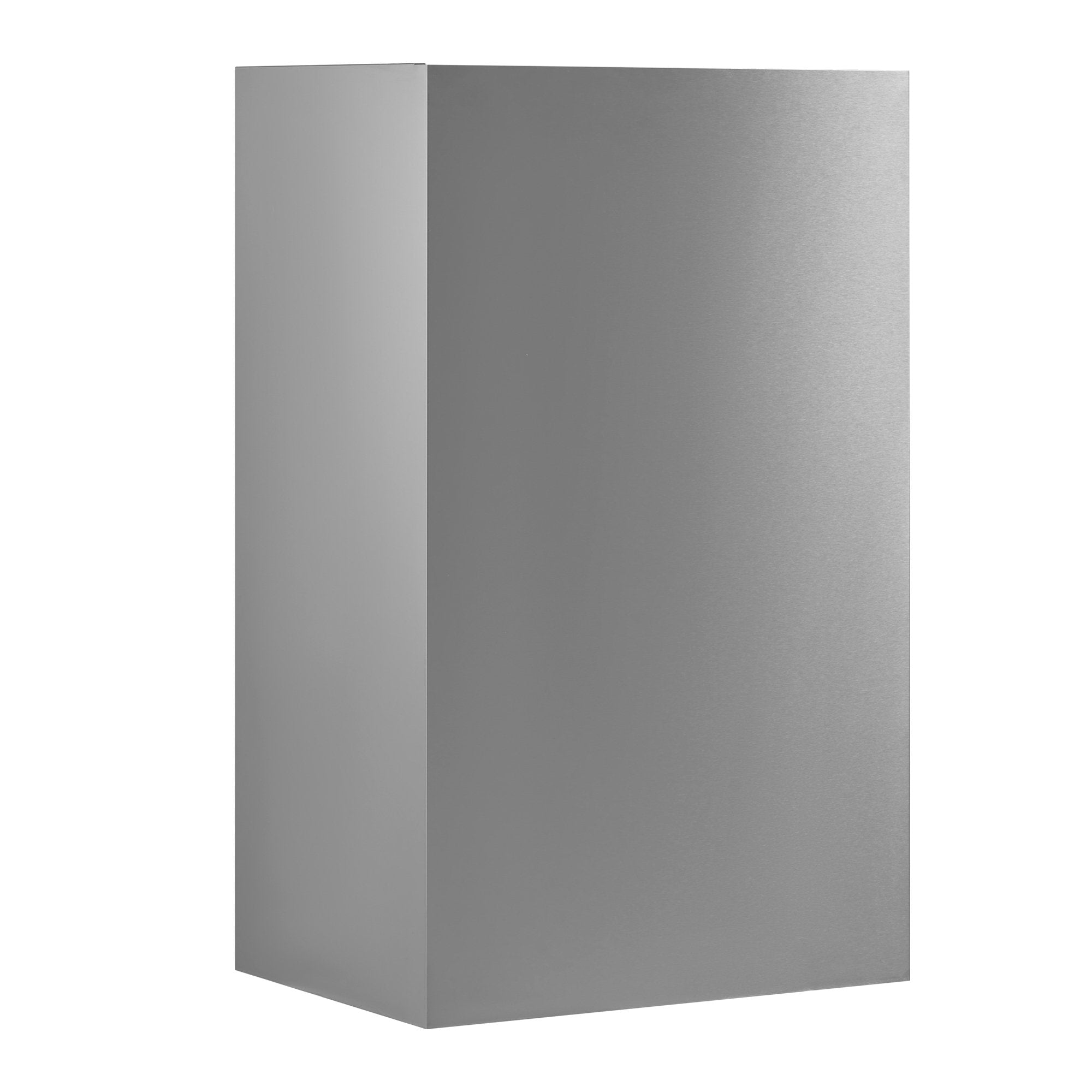 Stainless steel ceiling cover, close-up front panel, smooth rectangular finish