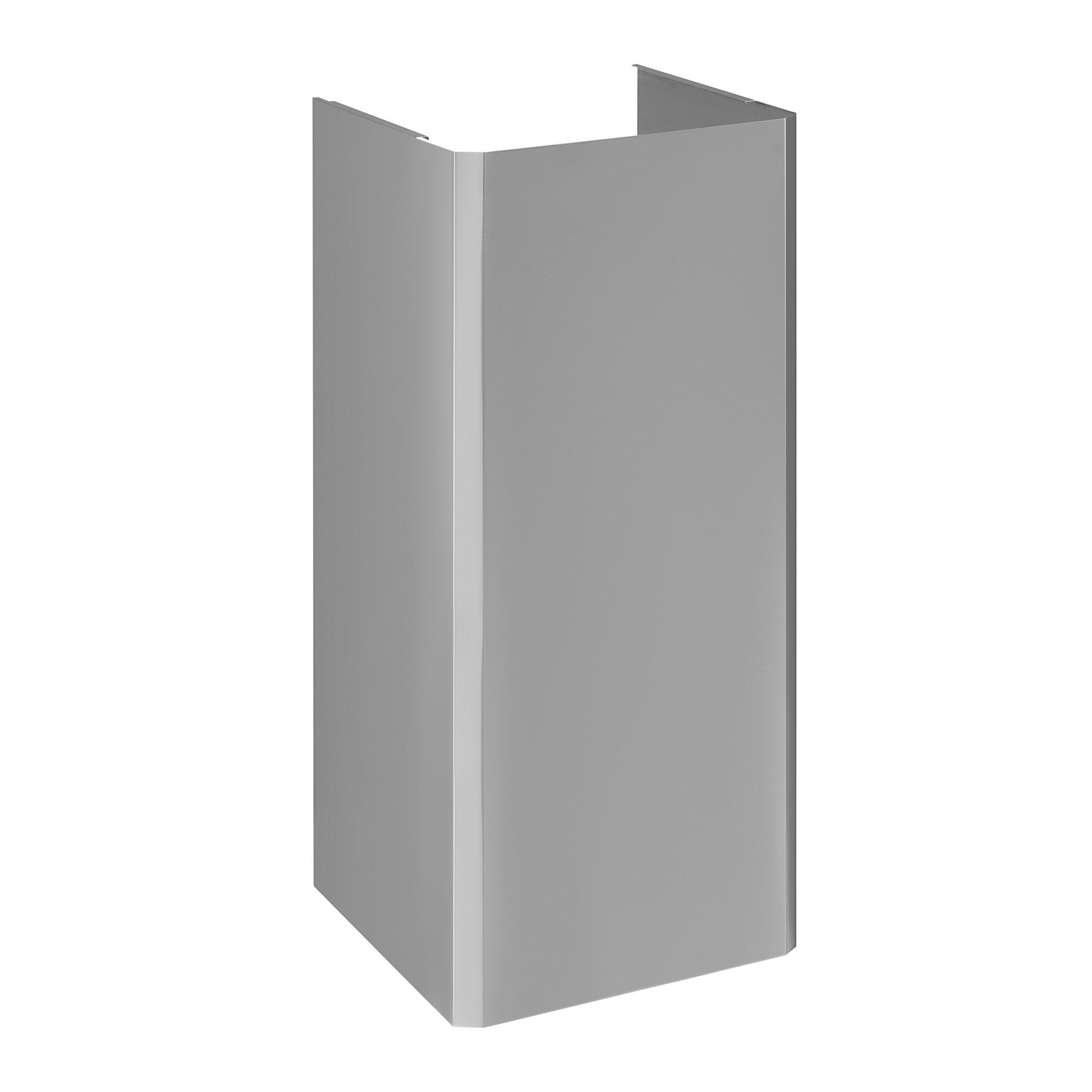 Stainless steel ceiling decorative cover with V-shaped opening at top and side panels.