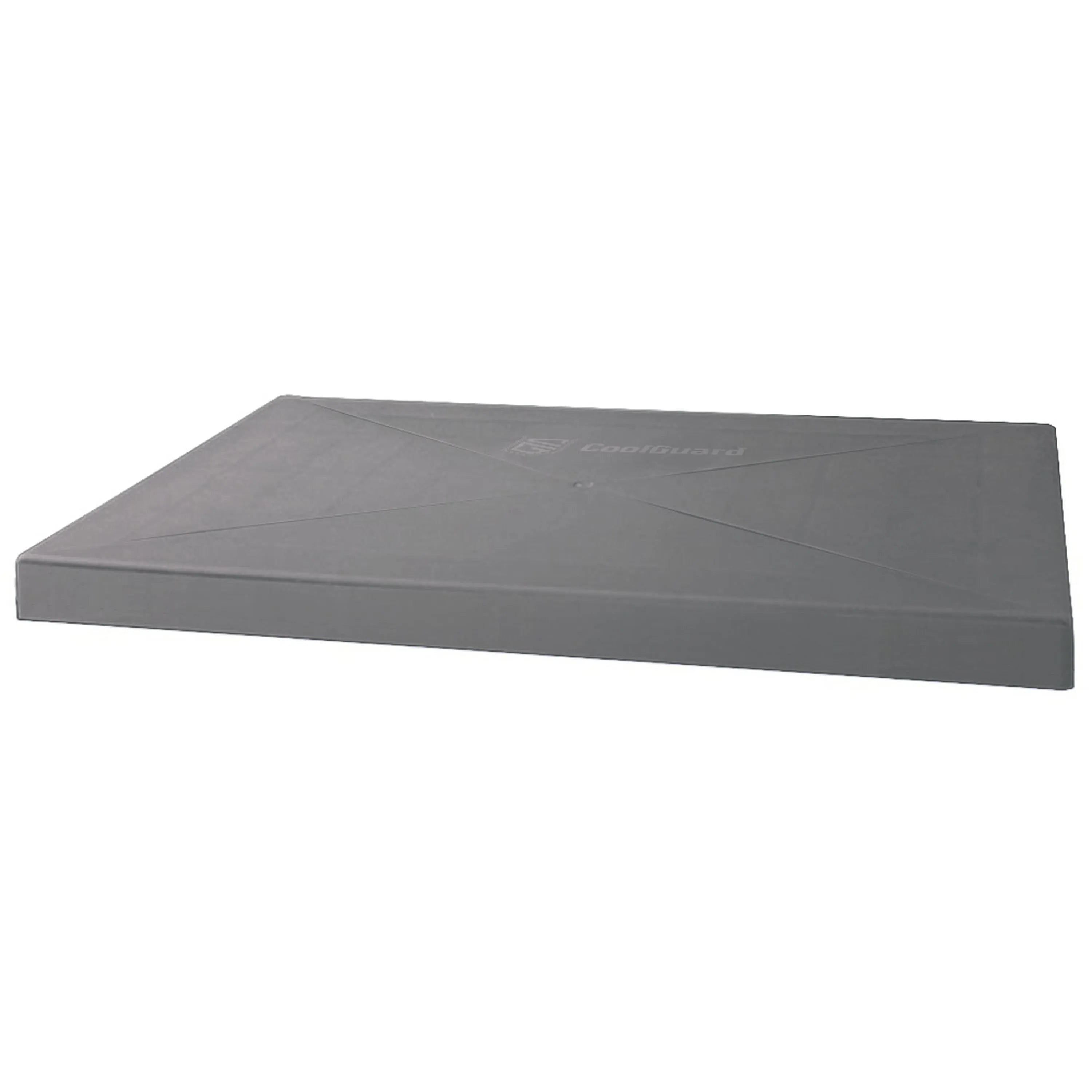 MRCOOL CoolGuard equipment pad, dark gray rectangular foam cover, 18 x 38 x 3 in