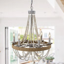 Parrot Uncle Chokio 6-Light Wood Bead Chandelier (8803-6110V)