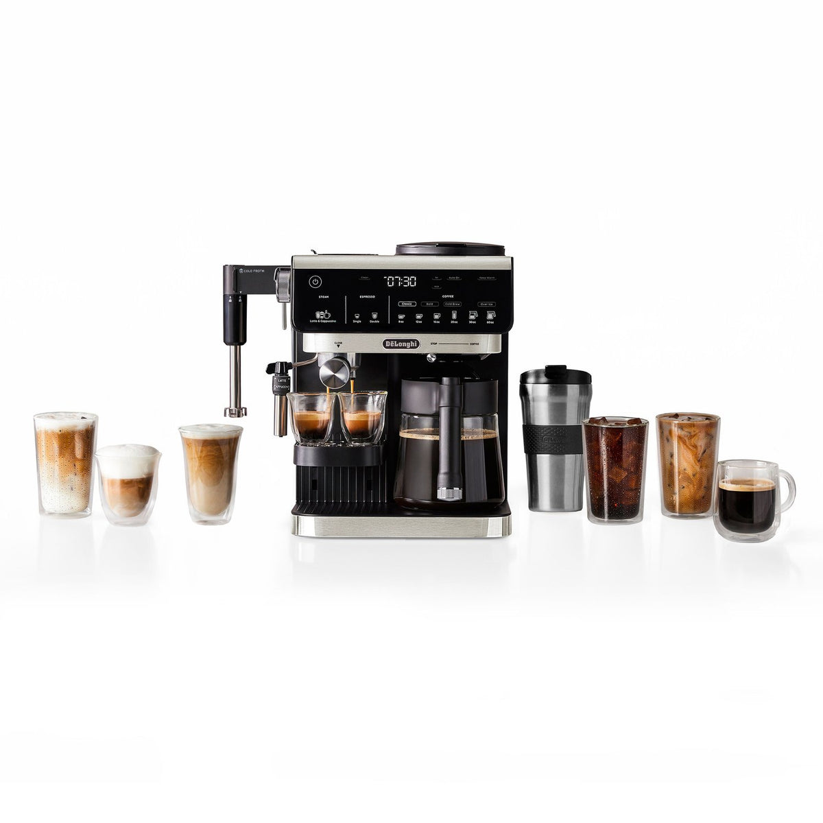 De'Longhi All-in-One Combination Coffee and Espresso Machine with Manual Steam Wand in Black (COM630BK) - image 29