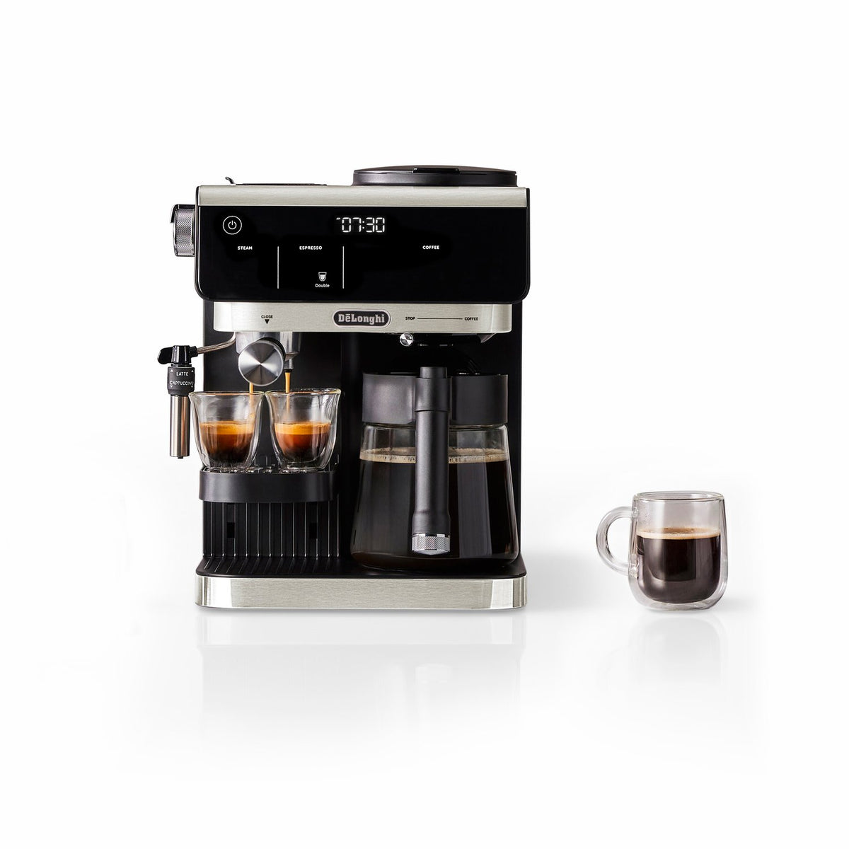 De'Longhi All-in-One Combination Coffee and Espresso Machine with Manual Steam Wand in Black (COM630BK) - image 20