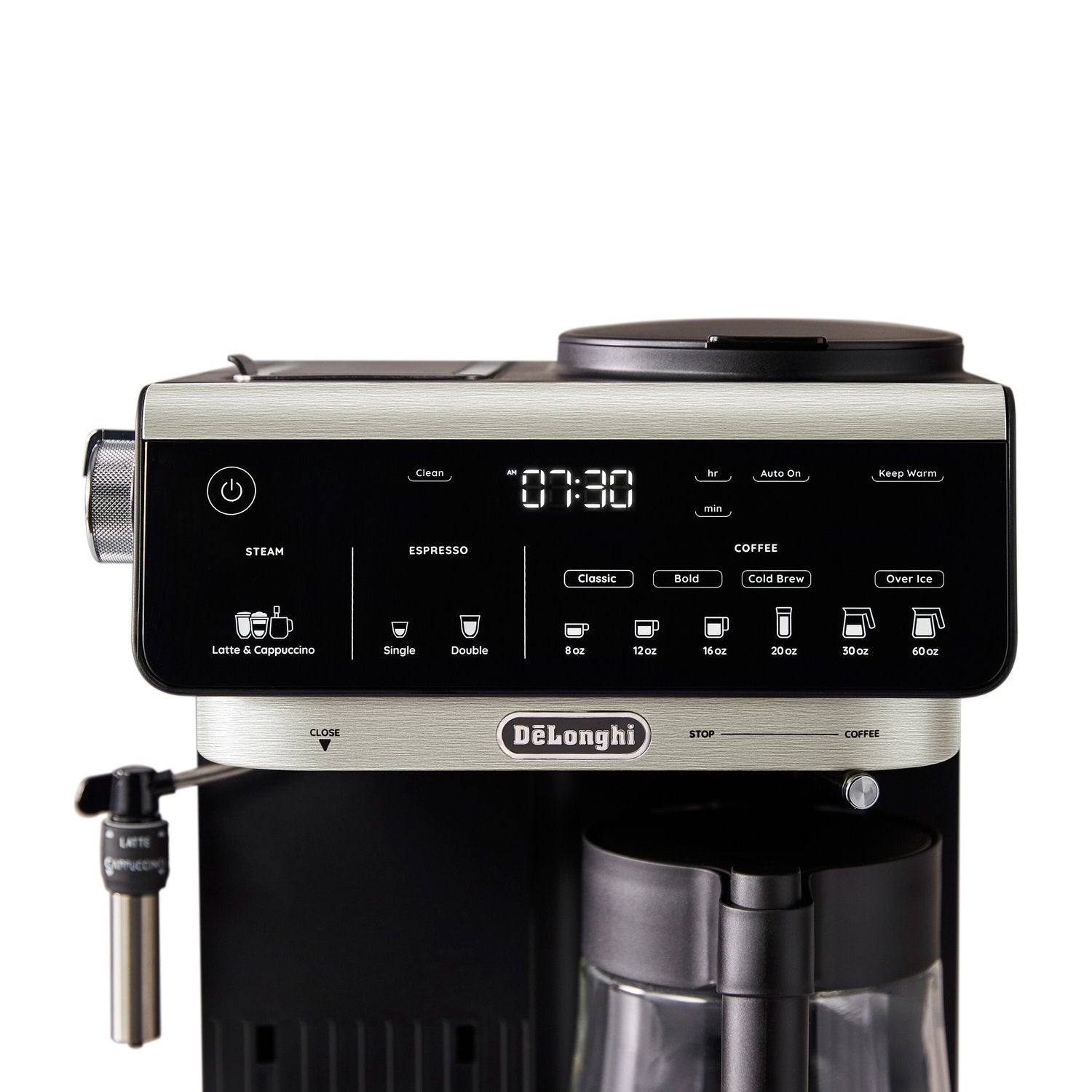 De'Longhi All-in-One Combination Coffee and Espresso Machine with Manual Steam Wand in Black (COM630BK) - image 22