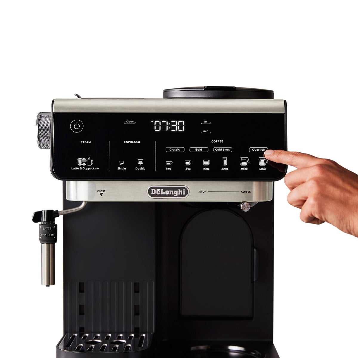 De'Longhi All-in-One Combination Coffee and Espresso Machine with Manual Steam Wand in Black (COM630BK) - image 23