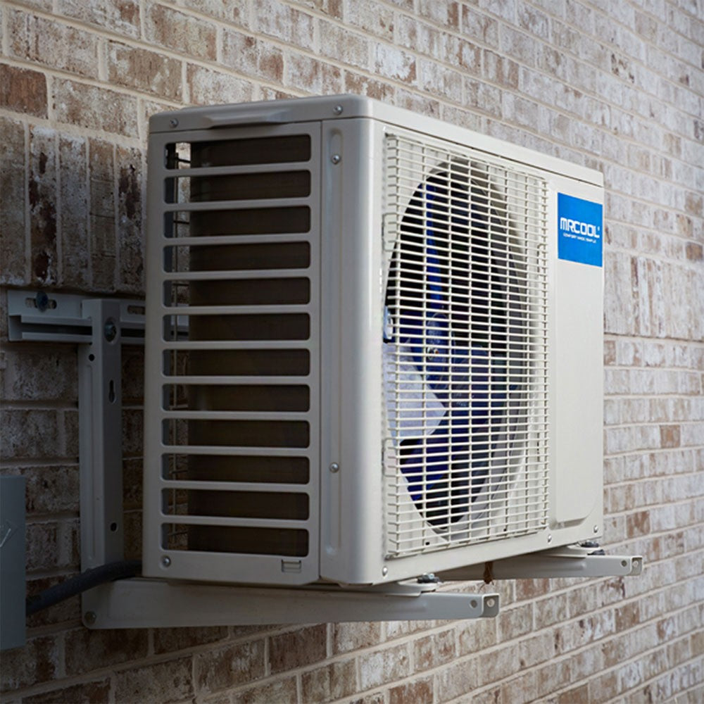 MRCOOL mini-split condenser wall-mounted with MRCOOL wall bracket kit brackets