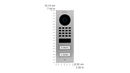 DoorBird D1102V Flush-Mount IP Video Door Station in Pure Red, RAL 3028