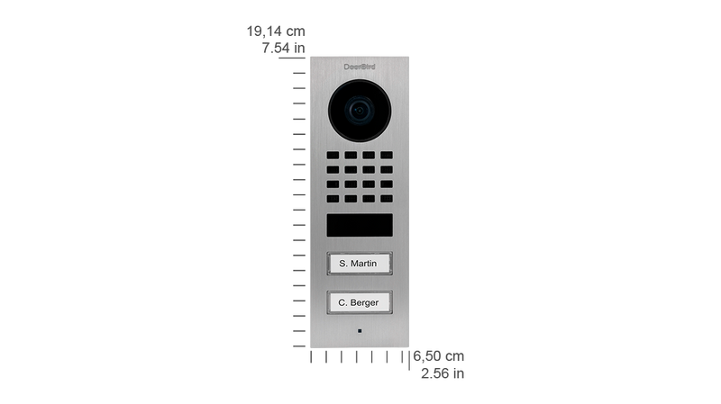 DoorBird D1102V Flush-Mount IP Video Door Station in Sun Yellow, RAL 1037