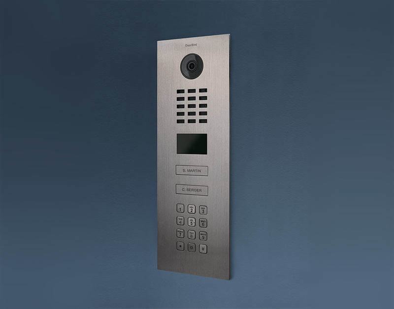 DoorBird D2102KV IP Video Door Station, 2 Call Button in White Aluminium, RAL 9006