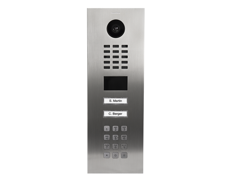 DoorBird D2102KV IP Video Door Station, 2 Call Buttons in Titanium