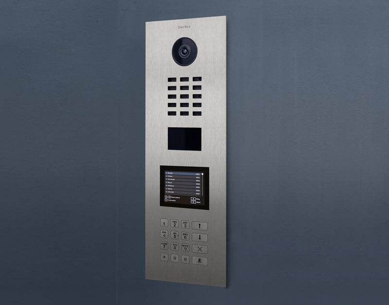 DoorBird D21DKV IP Video Door Station, Multi Tenant Residences Up to 500 Units in Real Burnished Brass