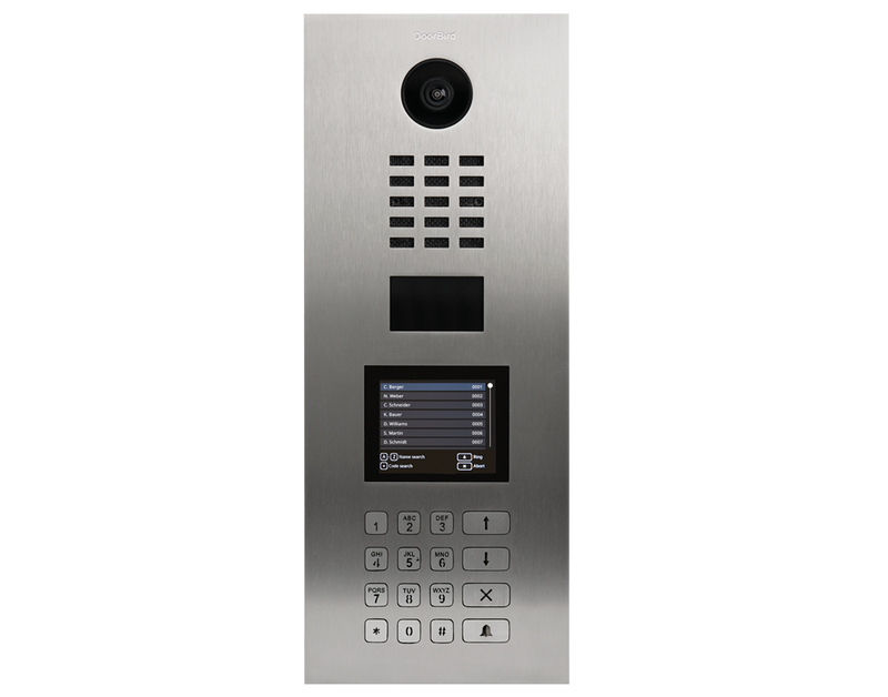 DoorBird D21DKV IP Video Door Station, Multi Tenant Residences Up to 500 Units in Chrome