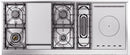 ILVE Nostalgie II 60-Inch Propane Gas Dual Fuel Range with 7 Burners, Griddle, & French Top with Triple Glass Door Oven in Glossy Black with Copper Trim (UP60FSNMPBKPLP)