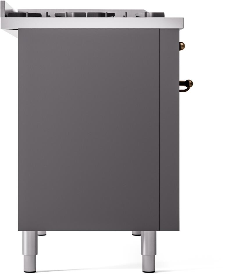 Matte graphite freestanding range side panel with four leveling legs