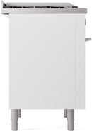 ILVE Professional Plus II 36-Inch Freestanding Natural Gas Dual Fuel Range with 6 Sealed Burner in White (UP36FWMPWH)