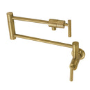Kingston Brass Manhattan Wall Mount Pot Filler Faucet, Brushed Brass (KS4107CML)