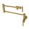 Kingston Brass Manhattan Wall Mount Pot Filler Faucet, Brushed Brass (KS4107CML)