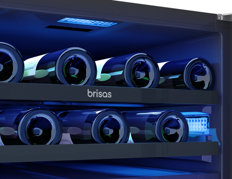 Brisas 24 in. 8-Bottle and 112-Can Single Zone Beverage Cooler in Stainless Steel (BBV24C01AG)