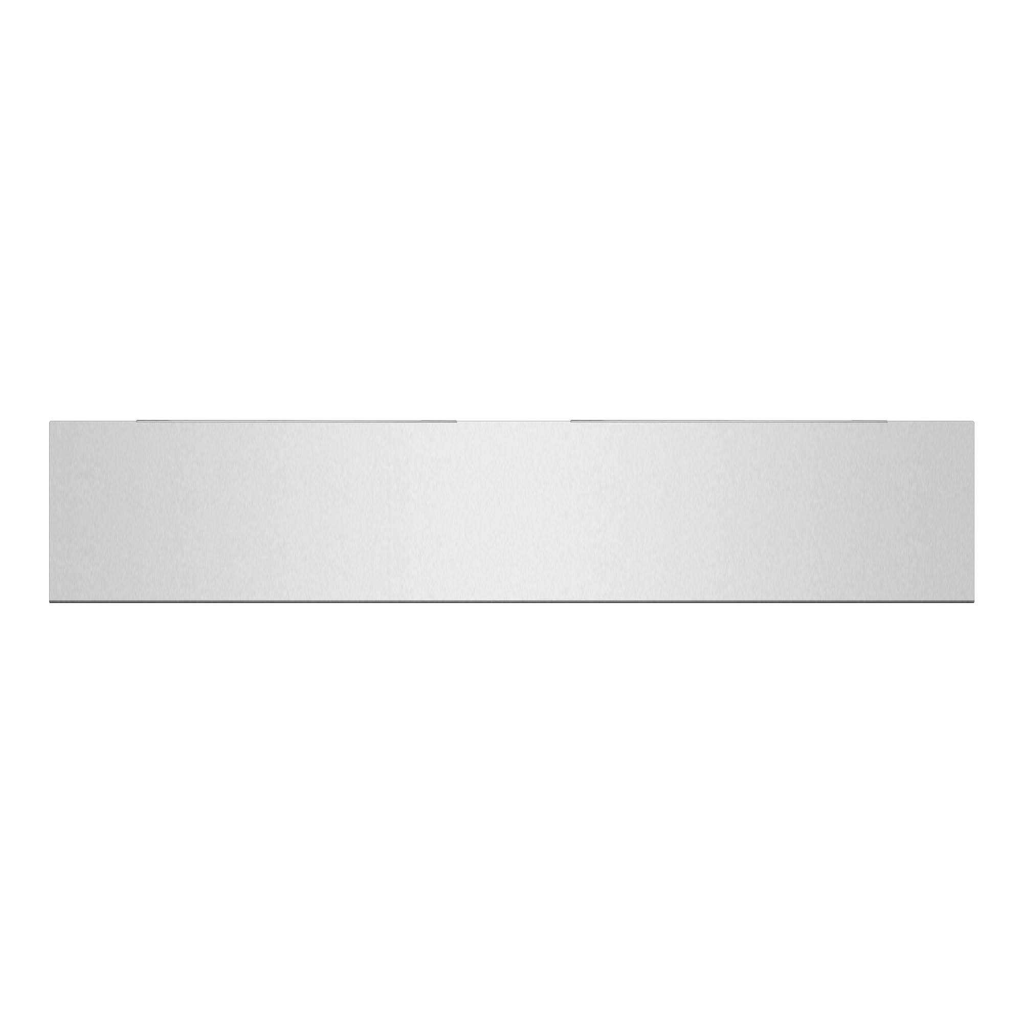 Silver decorative vent plate strip with smooth metal finish