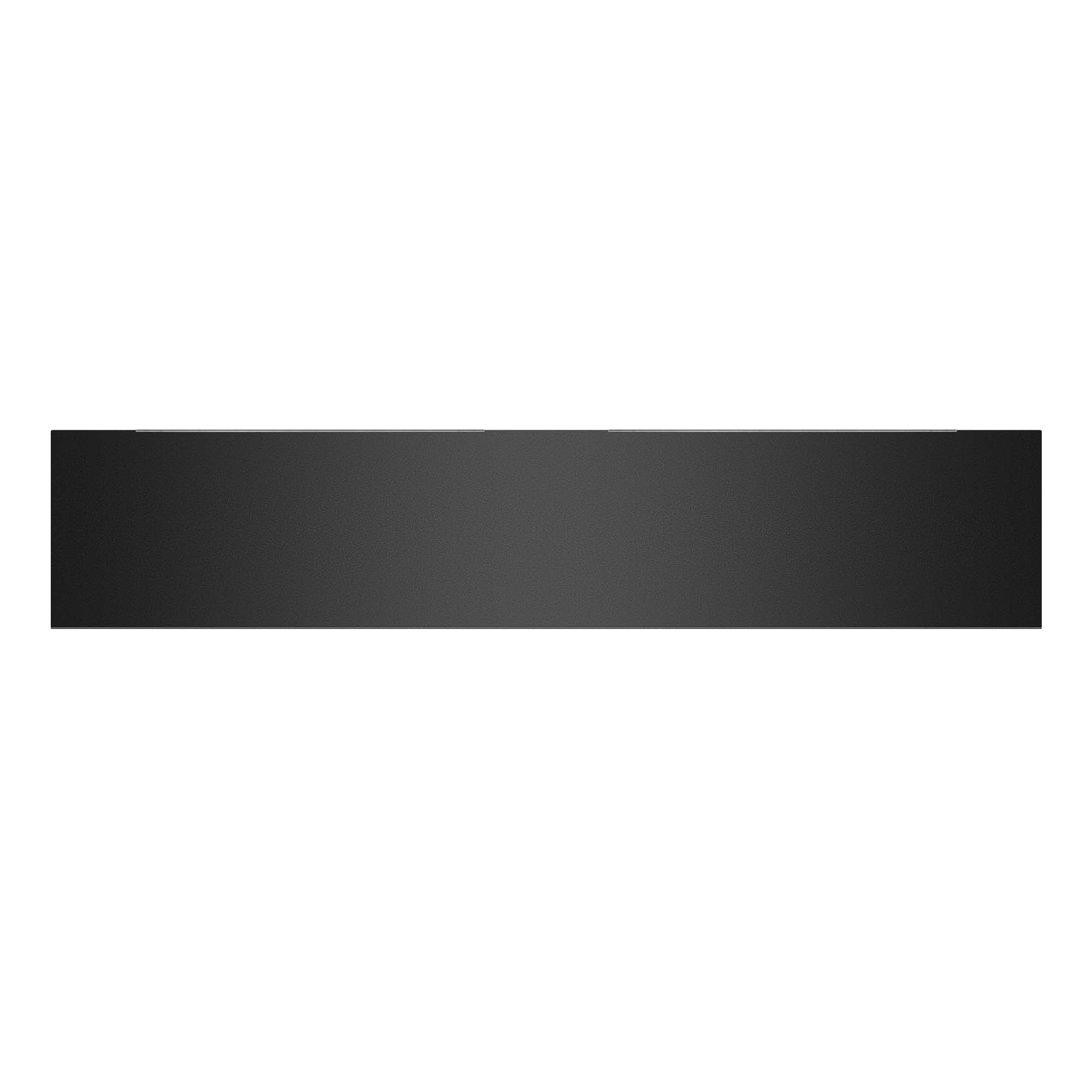Black decorative vent plate strip with smooth matte finish