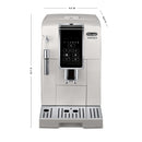 De'Longhi Dinamica Fully Automatic Coffee and Espresso Machine with Premium Manual Milk Frother in Silver (ECAM35025SB)