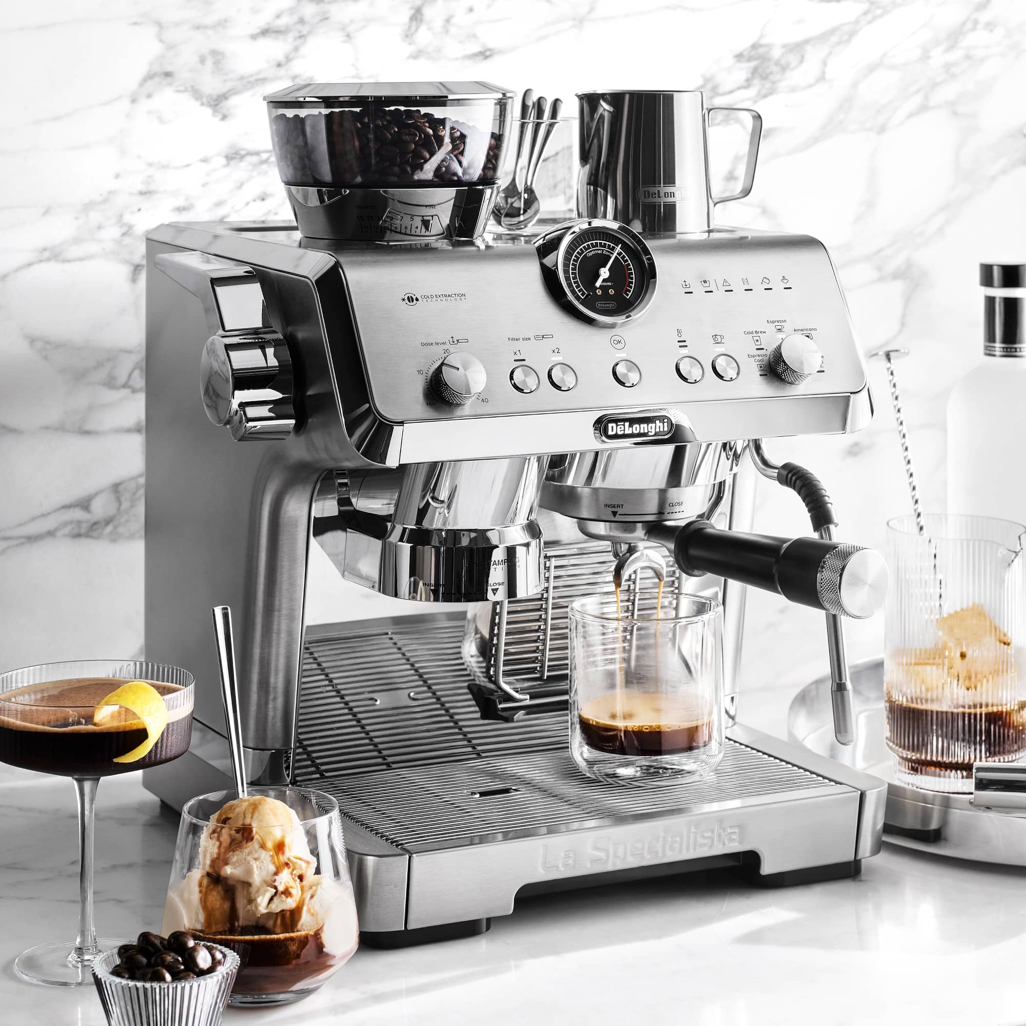 De'Longhi La Specialista Opera Espresso Machine with Cold Brew in Stai