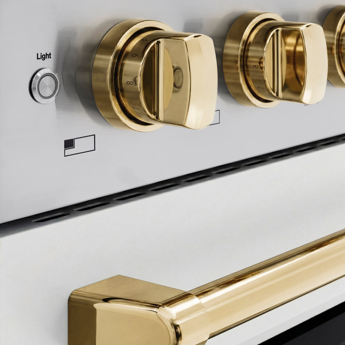 ZLINE 48-Inch Paramount Induction Range SINRZ-WM-48-G knobs detail
