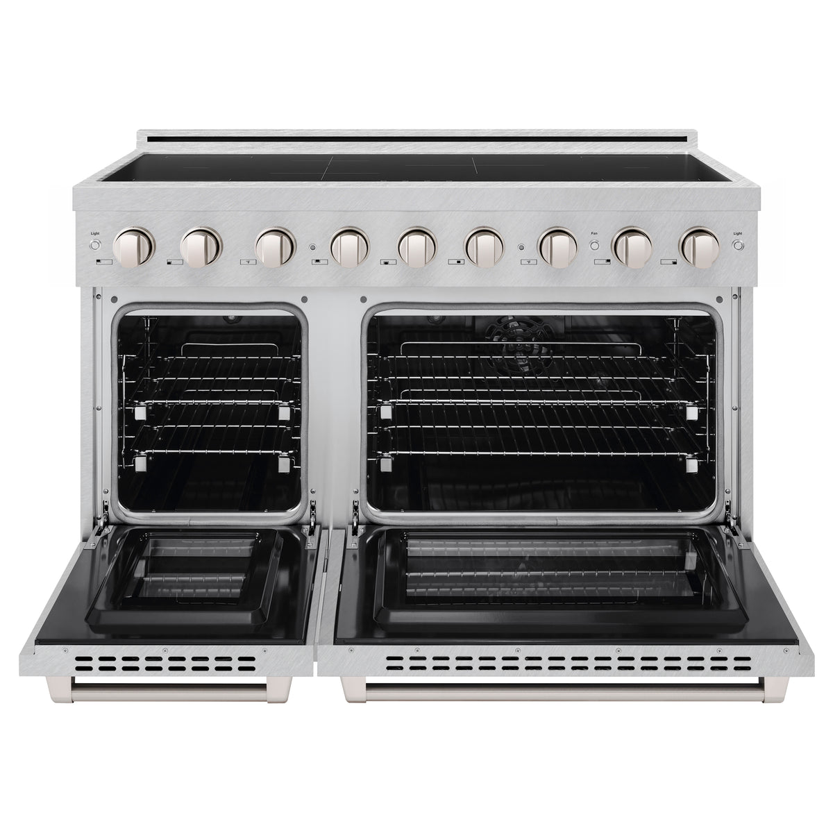 ZLINE 48-Inch Paramount Induction Range SINRS-48 front with oven doors open