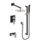 ZLINE Autograph Edition Bliss Waterfall Shower System in Matte Black and Brushed Nickel (BLS-SHS-ZMBBN)