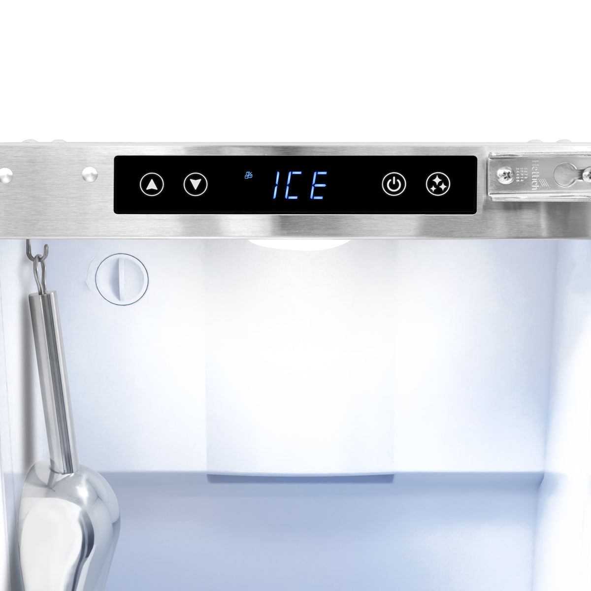 LED touchscreen control panel on the ZLINE Touchstone nugget ice maker
