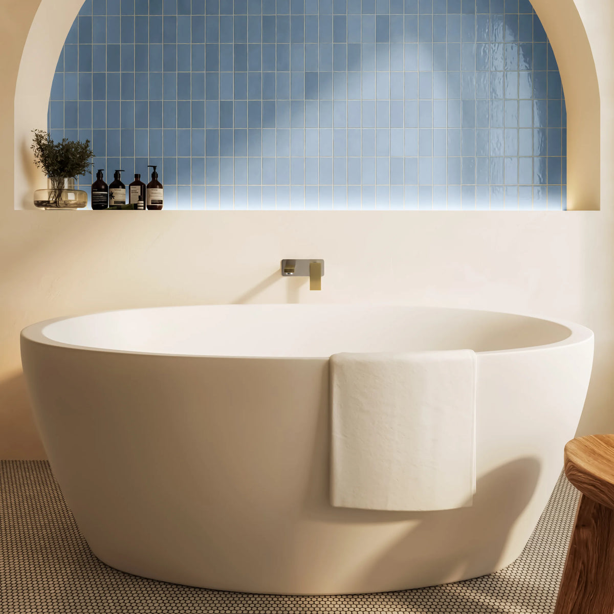 ZLINE Bliss Shower System BLS-SHS-ZBNCB front view in a bathroom