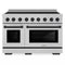 ZLINE Autograph Edition 48-Inch Paramount Induction Range with 7 Element Cooktop and 6.7 Cu. Ft. Electric Double Oven in Satin Stainless Steel with Matte Black Accents (SINRSZ-48-MB)