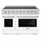 ZLINE 48-Inch Paramount Induction Range with 7 Element Cooktop and 6.7 Cu. Ft. Electric Double Oven in Stainless Steel with White Matte Doors (SINR-WM-48)